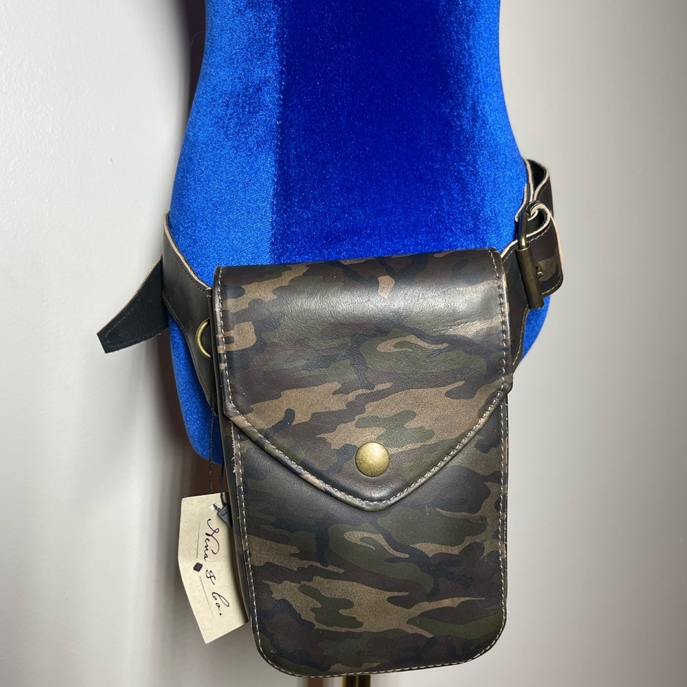 Nena & Co | Leather Camo Waist Bag | Belt Bag | Hip Satchel